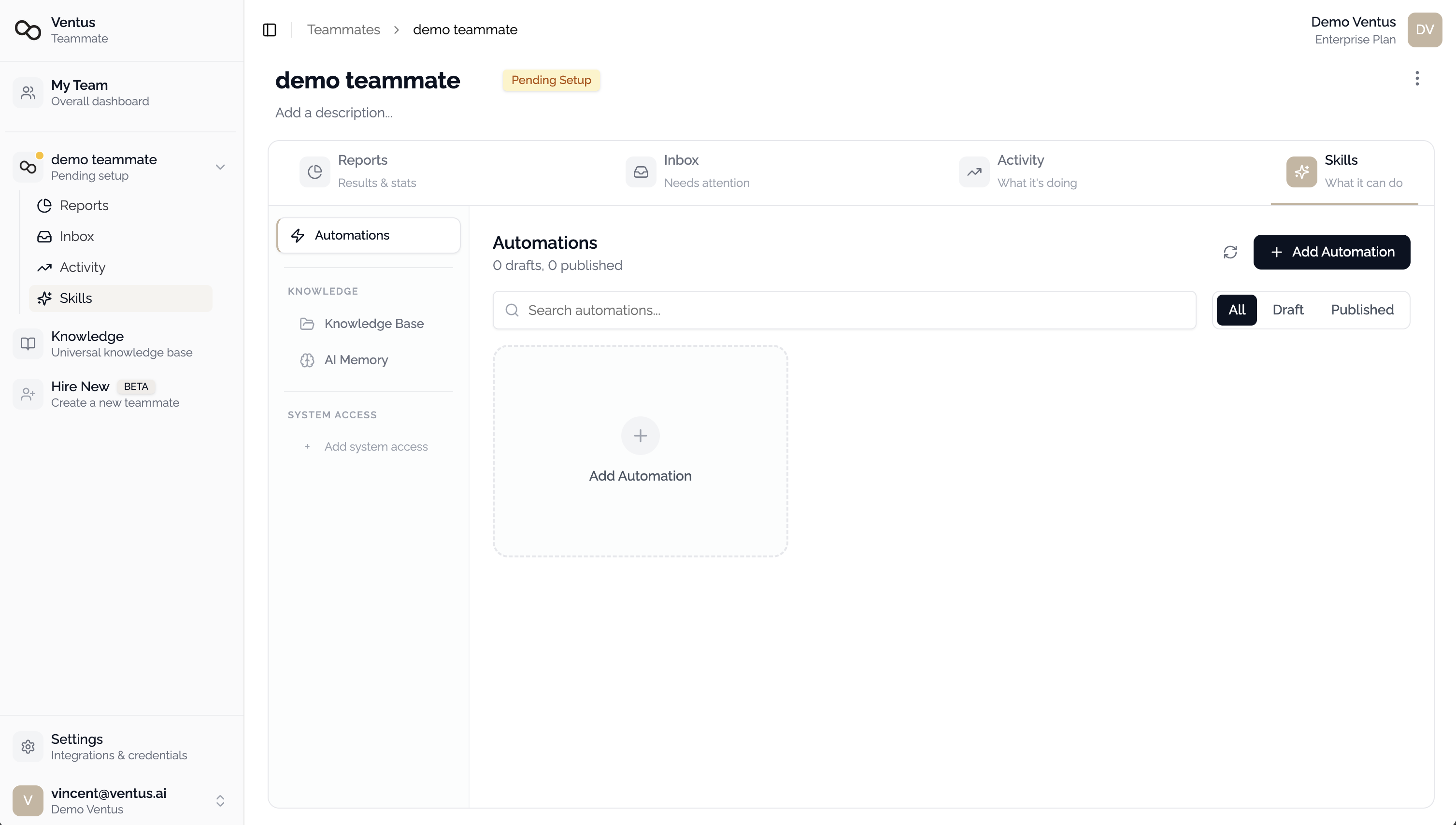 Teammate detail page