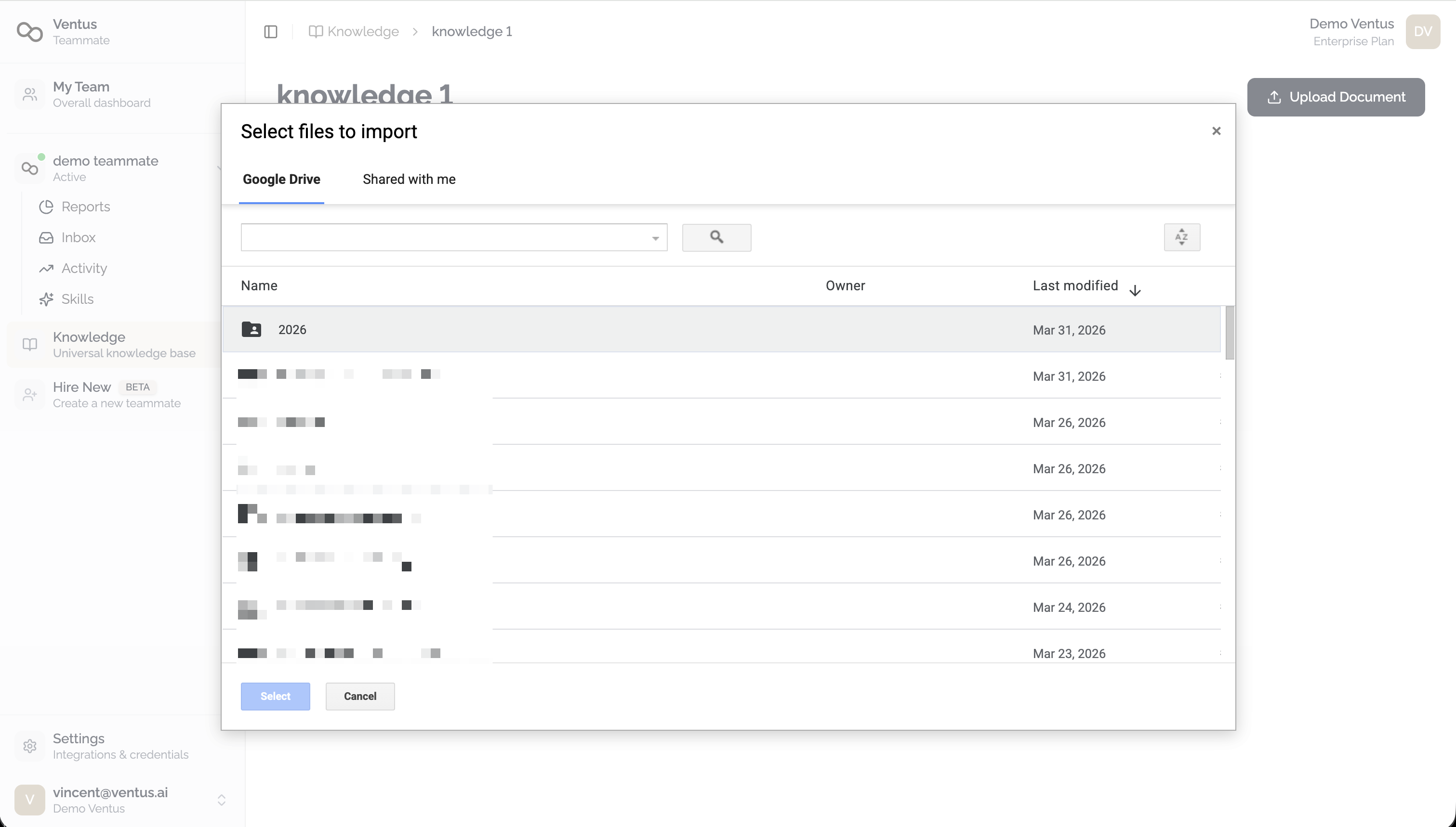 Import from Google Drive