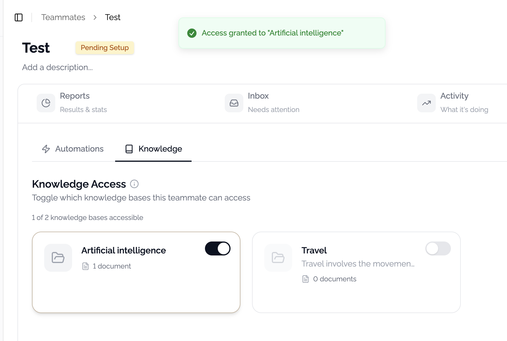 Knowledge base enabled